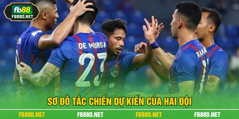 Sơ đồ tác chiến dự kiến của hai đội